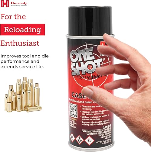 Miniatura 7 de Hornady, lubricante para caja de pulverización de un solo disparo con DynaGlide plus (aerosol de 7 onzas líquidas)