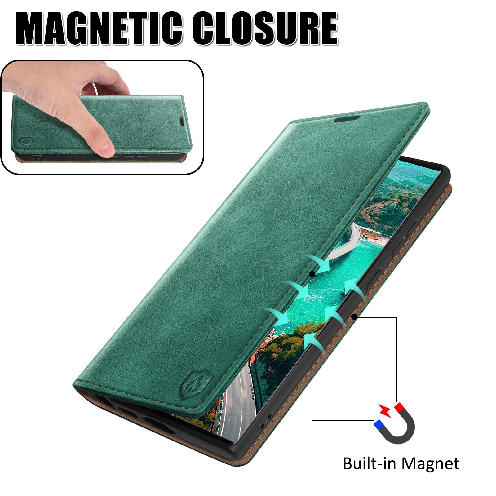 HUOUH For Google Pixel 8 5G Wallet Case With RFID Blocking PU - View #9