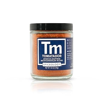 Spiceology - Tomatador Spanish-Inspired Mediterranean Spice Blend - All-Purpose Rubs, Spices and Seasonings - Use on Chicken, Fish, Potatoes, Vegetables, Pastas, Stews and Bloody Marys - 5.6 oz