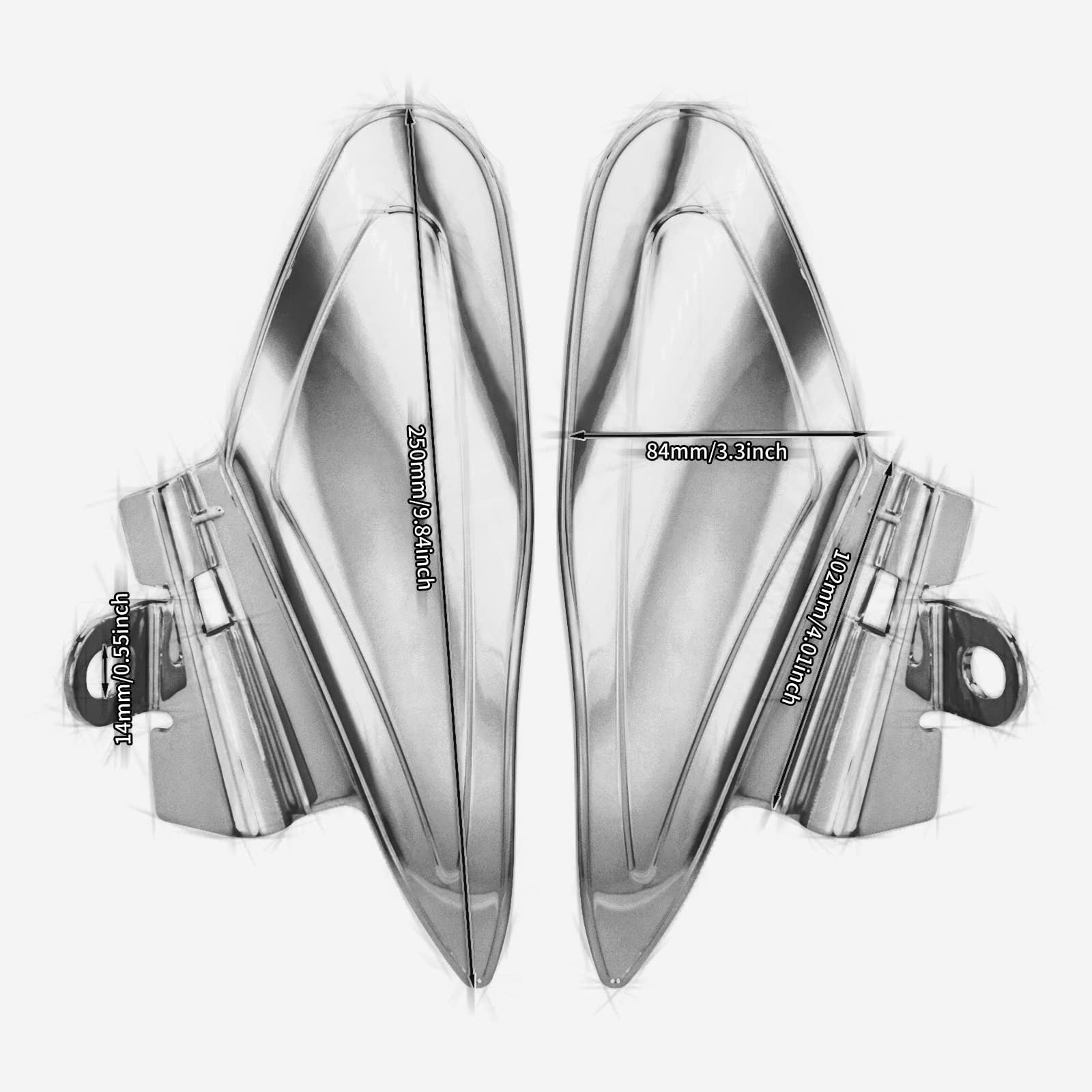 Déflecteurs thermiques de selle de moto Déflecteurs d'air en chrome pour Indian Chief Classic Vintage Chieftain Roadmaster 2014-2023