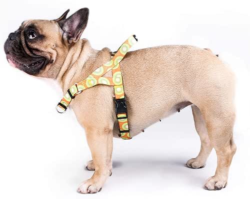 iChoue French Bulldog Harness Adjustable Locked Buckle with Handle for