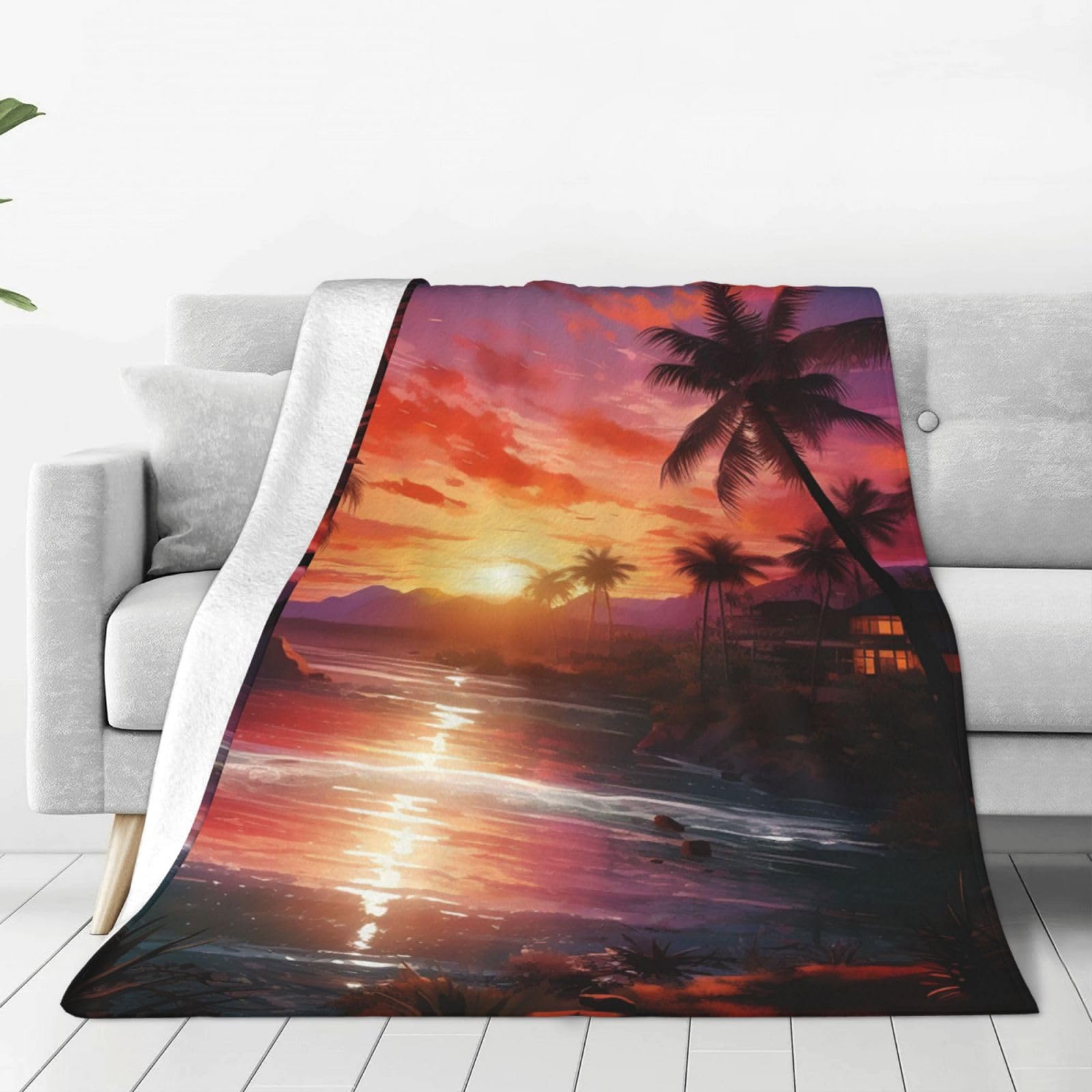 Couverture polaire confortable et légère pour lit de chambre ou canapé