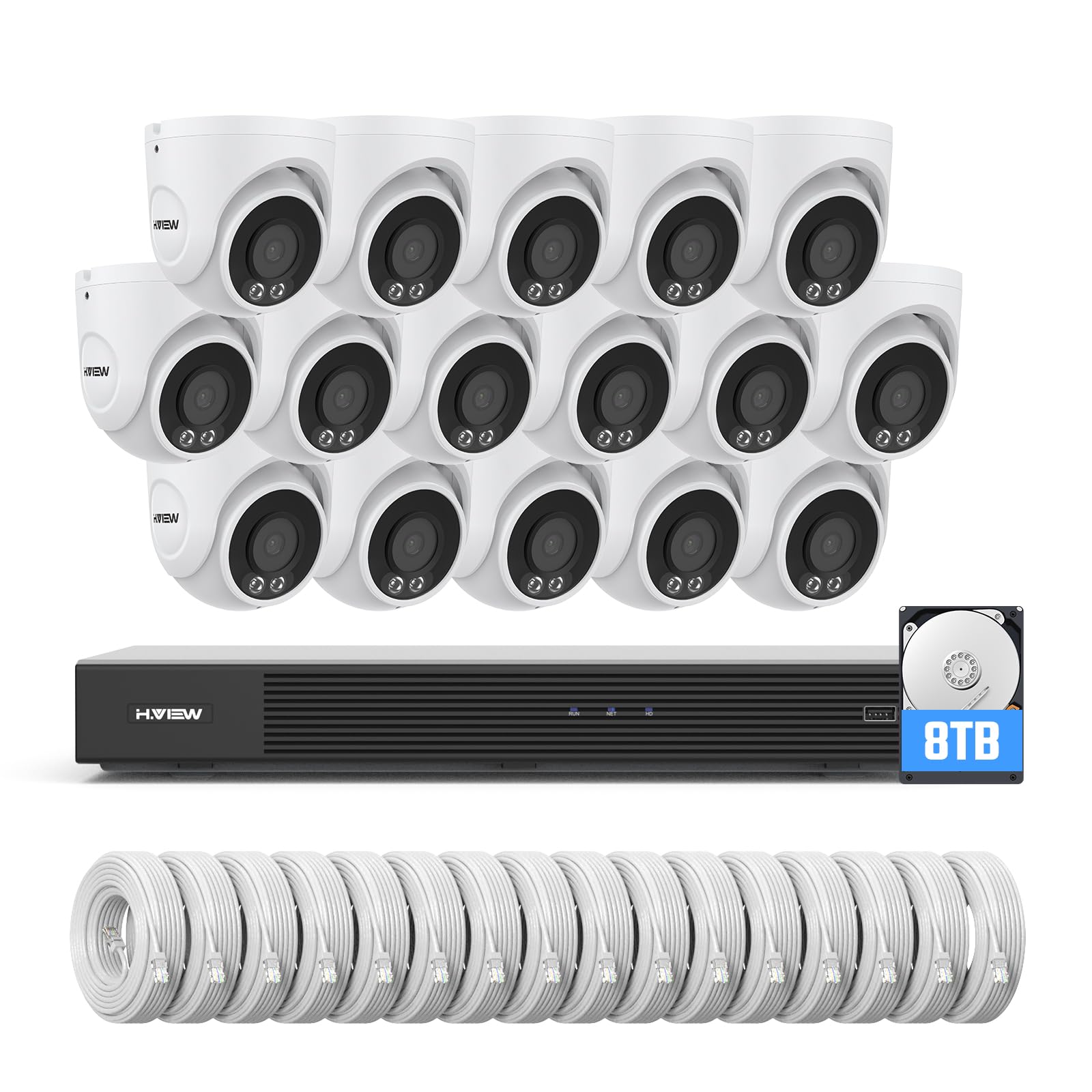 4K画質 H.View 防犯カメラ 800万画素 HV-800S6 楽天市場】h.view 800万画素 防犯カメラ 4台セットの通販