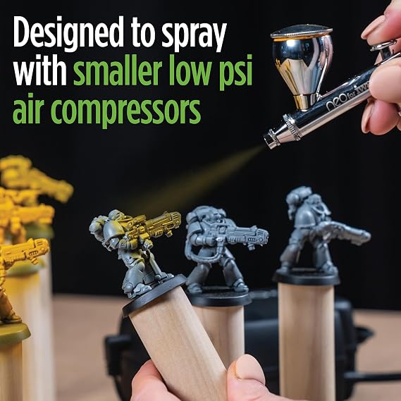 NEO CN Dual Action Airbrush - Effortless Coverage N3 Nozzle, 0.24 oz & 0.10 oz Fluid Cups. Ideal for Beginners & Hobby Painters Fine Atomization with Low Air Pressure for Makeup, Arts 7 Crafts