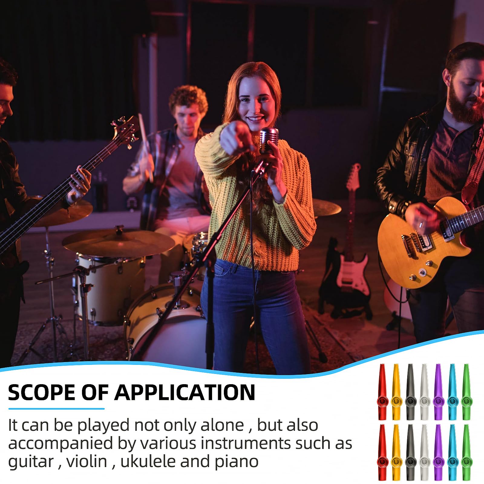 14 Kazoos En MéTal Alliage D'Aluminium 7 Couleurs Kazoos Instrument Kazoo Instruments De Musique en Métal Kazoo Pour Enfants Et Amateurs De Musique