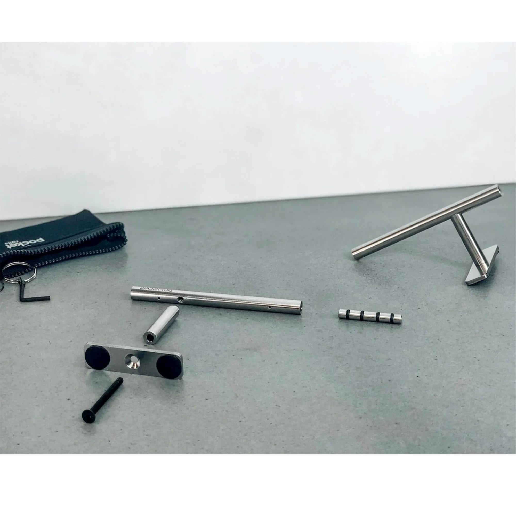 CRESKATE Pocket Rail – Rail de Fingerboard Modulable Acier INOX 23 cm
