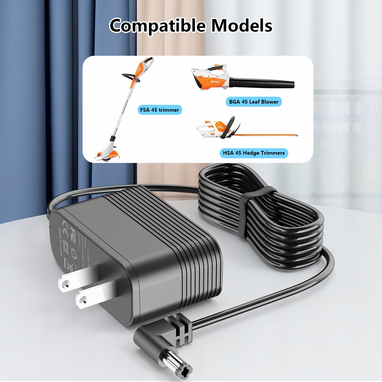 vhbw Oplader compatibel met Stihl HSA45, BGA45, FSA45 gereedschapsbatterijen