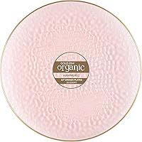 Vista 70 de PARTY BARGAINS 7" & 10" Organic Collection Hammered Appetizer and Dinner Plates Combo with Gold Rim – Transparent White, 32-Pack Disposable Plastic