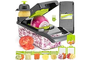 KEOUKE Vegetable Chopper 12-in-1 Multipurpose Chopper Slicer Dicer with Food Container, Hand...