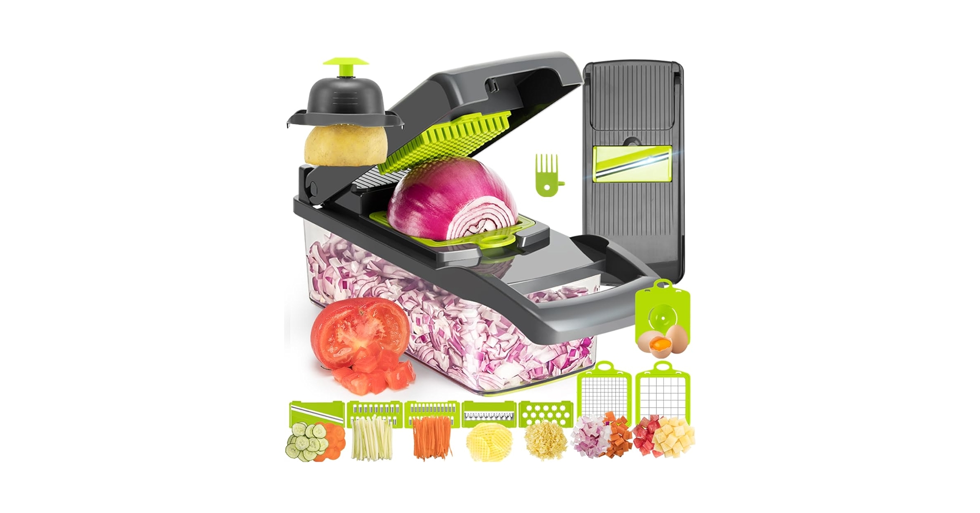 Amazon.com: KEOUKE Vegetable Chopper Mandoline Slicer Grey