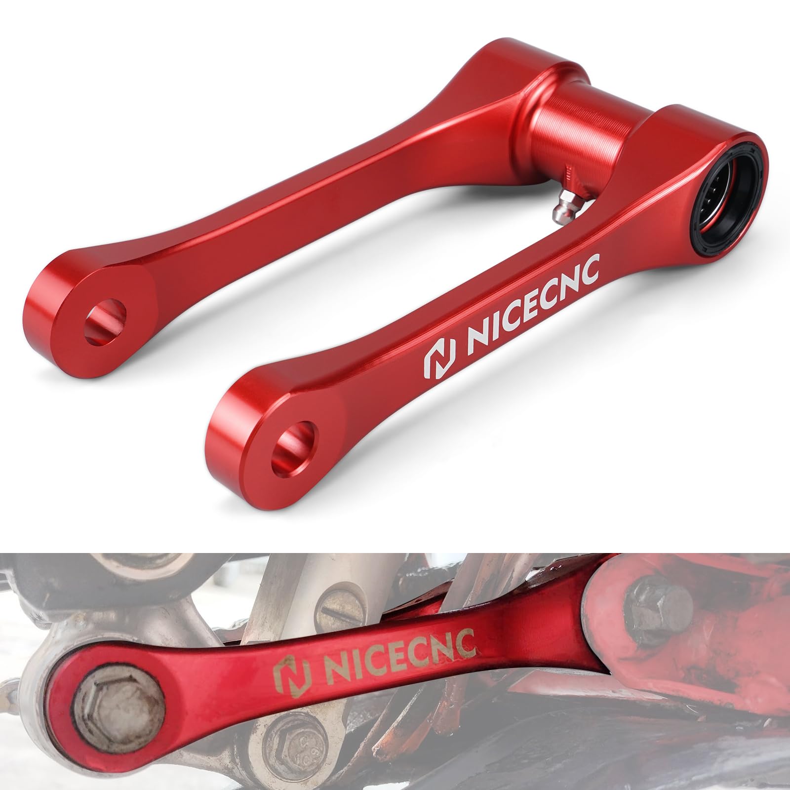NICECNC Maillon d'abaissement de 30 mm Compatible avec Beta Enduro RR 300 2T/Racing 2015-2022 Compatible avec Beta Enduro RR 250 2T 2015-2024 RR 250 2T Racing 2019-2024 Voir compatibilité