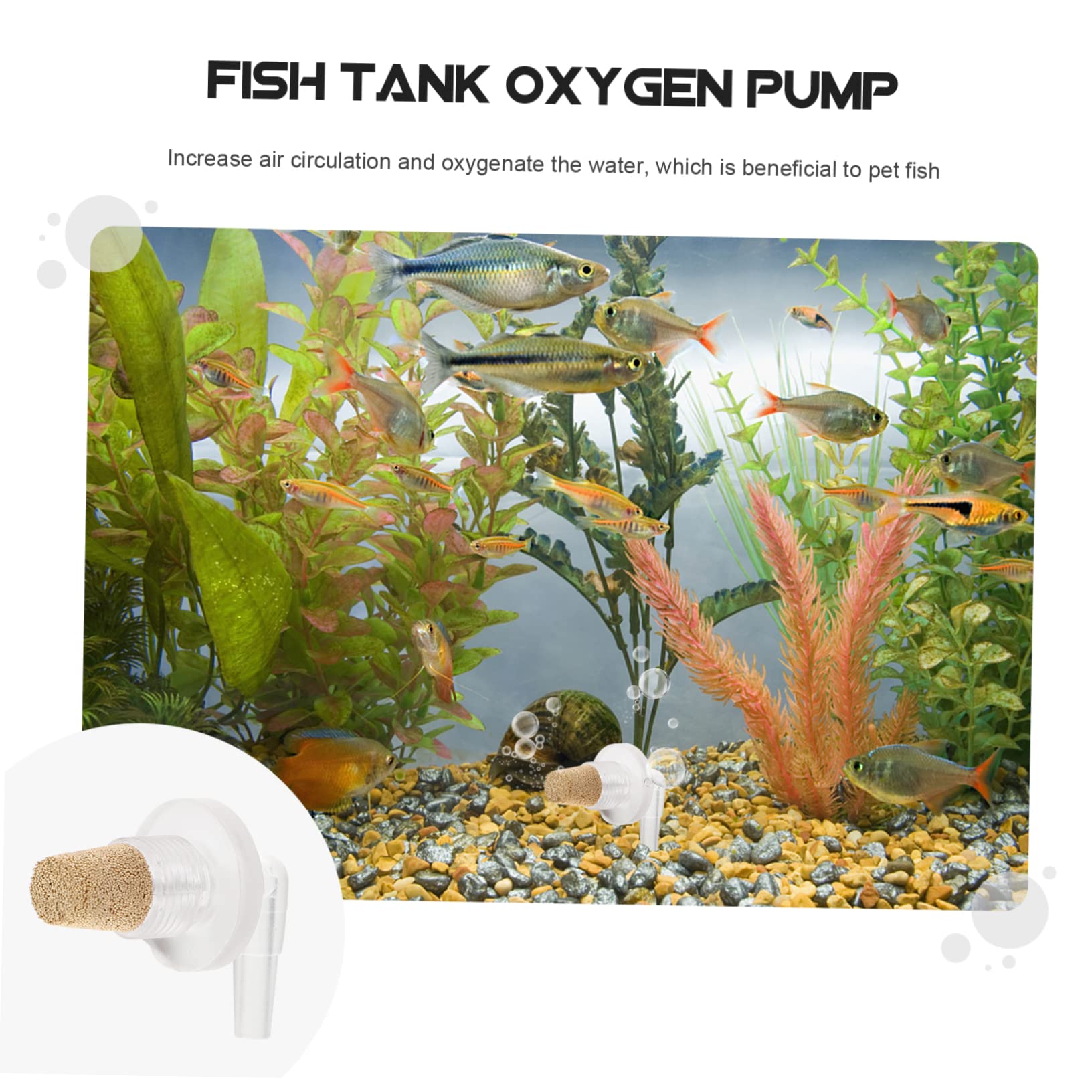 ABOOFAN 5 Sets Aquarium-luftstein-sprudler Feine Blasendiffusoren Für Die Sauerstoffversorgung Von Aquarien Robustes Material Dauerhafte Nutzung 10 Stück * 5