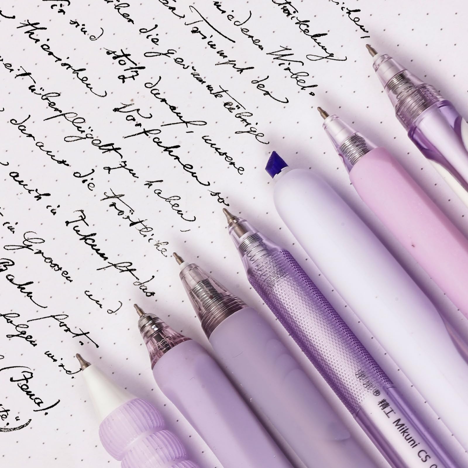 Juego de 7 bolígrafos de tinta de gel pastel, paquete de 6 bolígrafos de tinta negra con 1 resaltador para escribir, bolígrafo de gel líquido retráctil (0.5 mm), bonitos bolígrafos estéticos