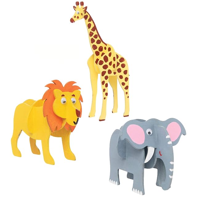 Foto 4 de 8 de Baker Ross Kits de Animales de la Jungla 3D AT945 (paquete de 5) para proyectos de arte y manualidades…