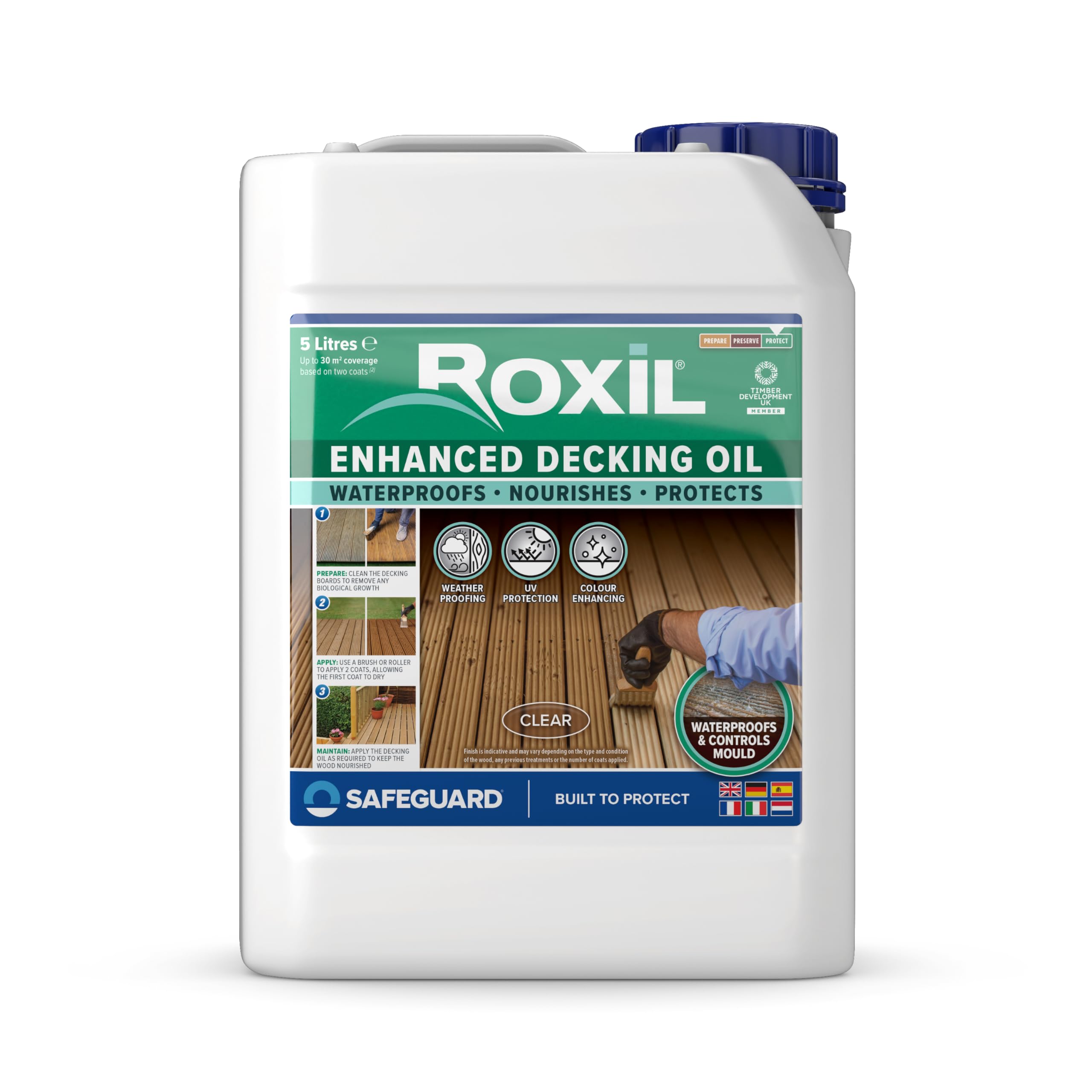 Safeguard Roxil Enhanced Decking Oil 5L