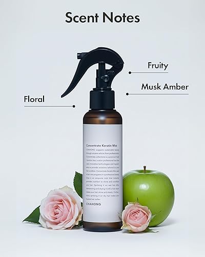 Miniatura 6 de CHAHONG Bruma reparadora de cabello de queratina para cabello seco dañado, spray profesional de queratina sin enjuague, ligero, no graso, añade