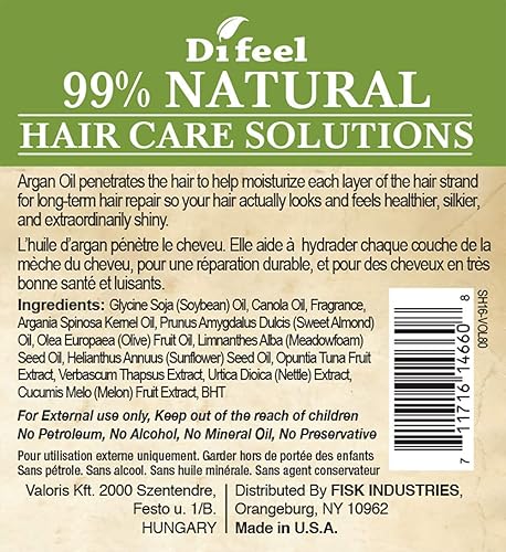 Miniatura 3 de Difeel 99% Natural Hair Care Solutions Volumize Hair Oil 7.1 oz (paquete de 4)