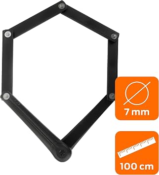 AXA Unisex's 100 Bike Folding Lock, Black, 1000 mm