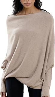 Asymmetric Draped Jumper, Asymmetric Draped Ultra Soft Knitted Jumper, Autumn Baggy Boat Neck Sweaters for Women, One Size Fits All