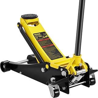 VEVOR Floor Jack, 2.5 Ton Low Profile Floor Jack, Heavy-Duty Steel Racing Floor Jack with Dual Pistons Quick Lift Pump, Floor Jack Lifting Range 3.64"-19.49"