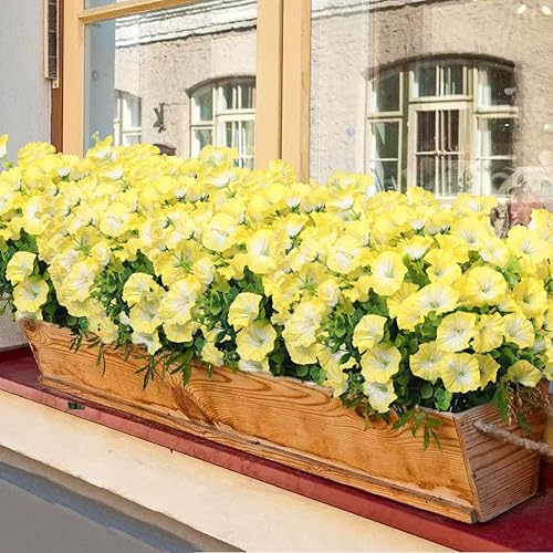 Miniatura 2 de 8 paquetes de flores artificiales de orquídea mariposa, falaenopsis artificiales, resistentes a los rayos UV, no se decoloran, plantas de plástico