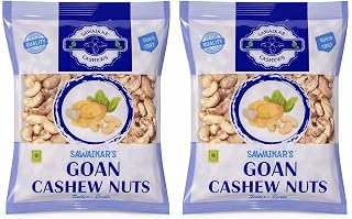 SAWAIKARS Goan Cashew Nuts with Skin NW (Natural Wholes) -New Crop 2026, 6 Months Fresh, Authentic Goan Cashews | Sweet & ... Price In India