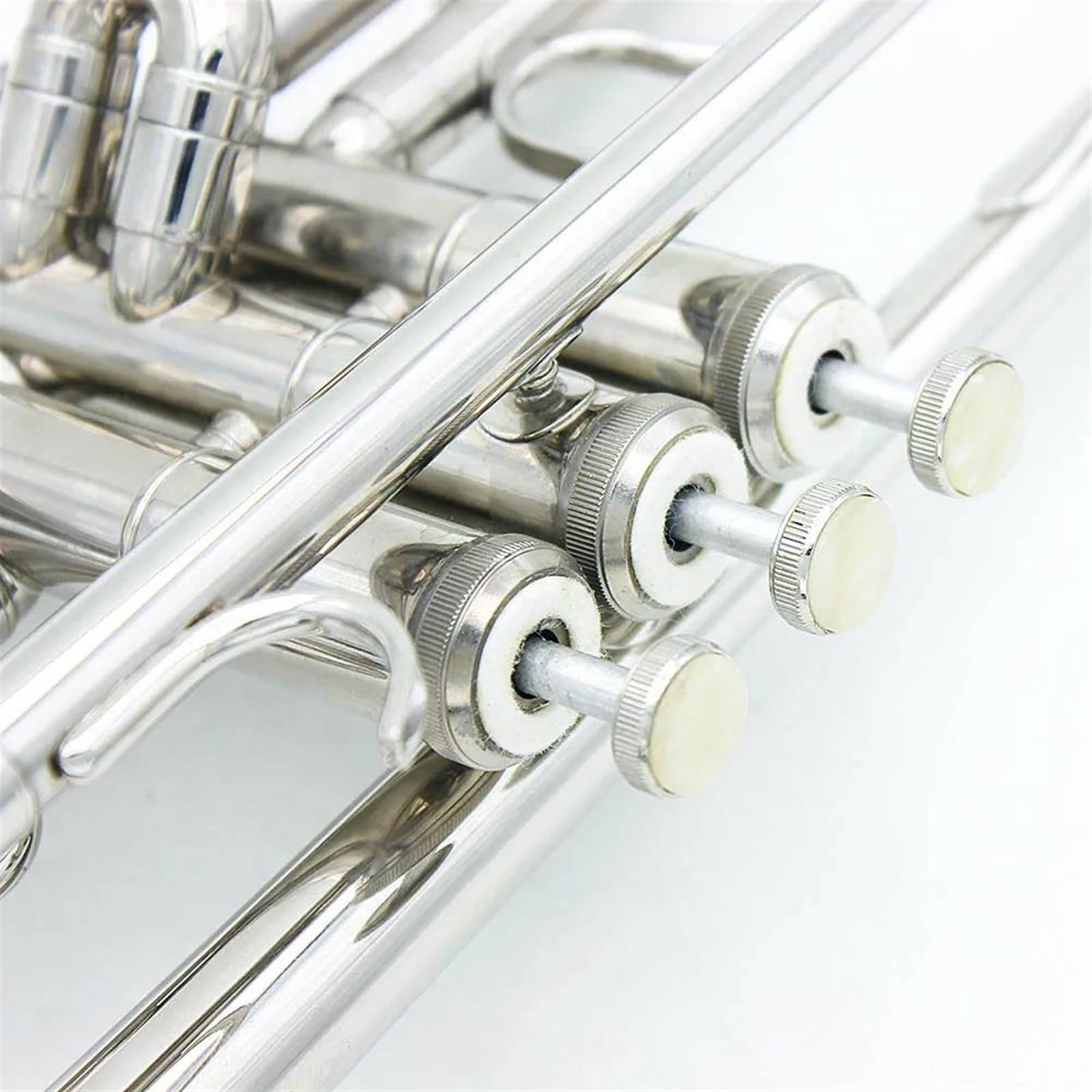 Tromba Strumento A Tromba In Si Bemolle Corpo In Tubo Di Ottone Tromba In Argento Con Accessori In Tessuto Per La Pulizia Adatto Per Principianti E Adulti