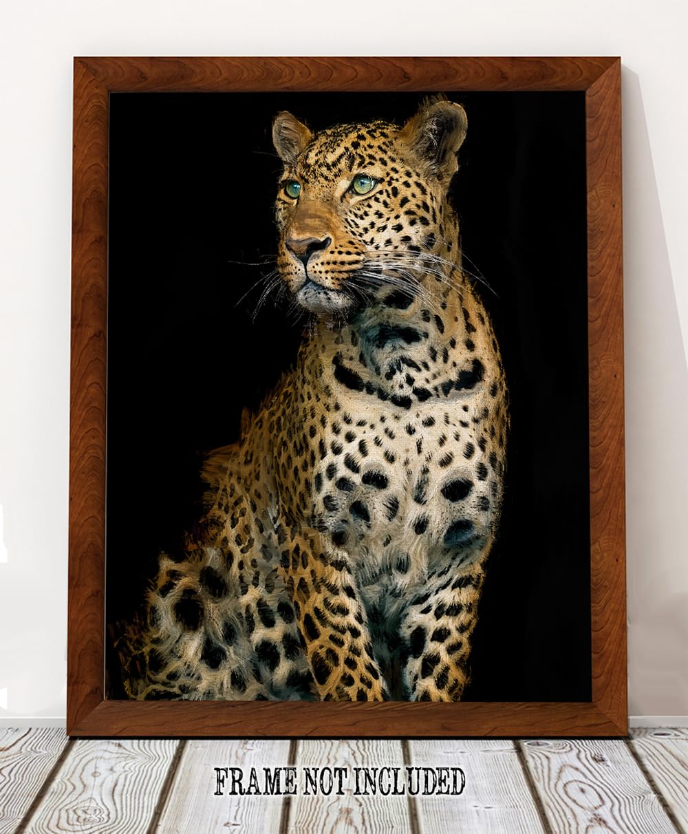 Amazon.com: The Leopard Majestic Animal Portrait Painting - 16x20