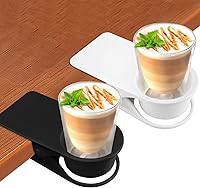 Vista 17 de Kalolary - 2 clips para taza de beber, soporte para botella de escritorio, soporte de vaso de vidrio, clip de almacenamiento de platillo, soporte