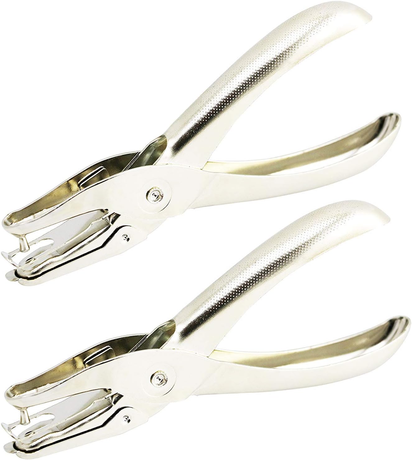 Cmxsevenday No.97C3 Handheld 1-Hole Paper Punch, 1/8" Hole Size, 6 Sheets Capacity - Pack of 2