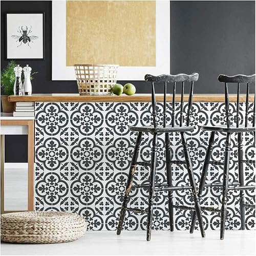 Felicity - Plantilla de azulejos para pintar pisos de azulejos, plantillas de azulejos reutilizables para pisos de linóleo y cemento, pinta tu viejo