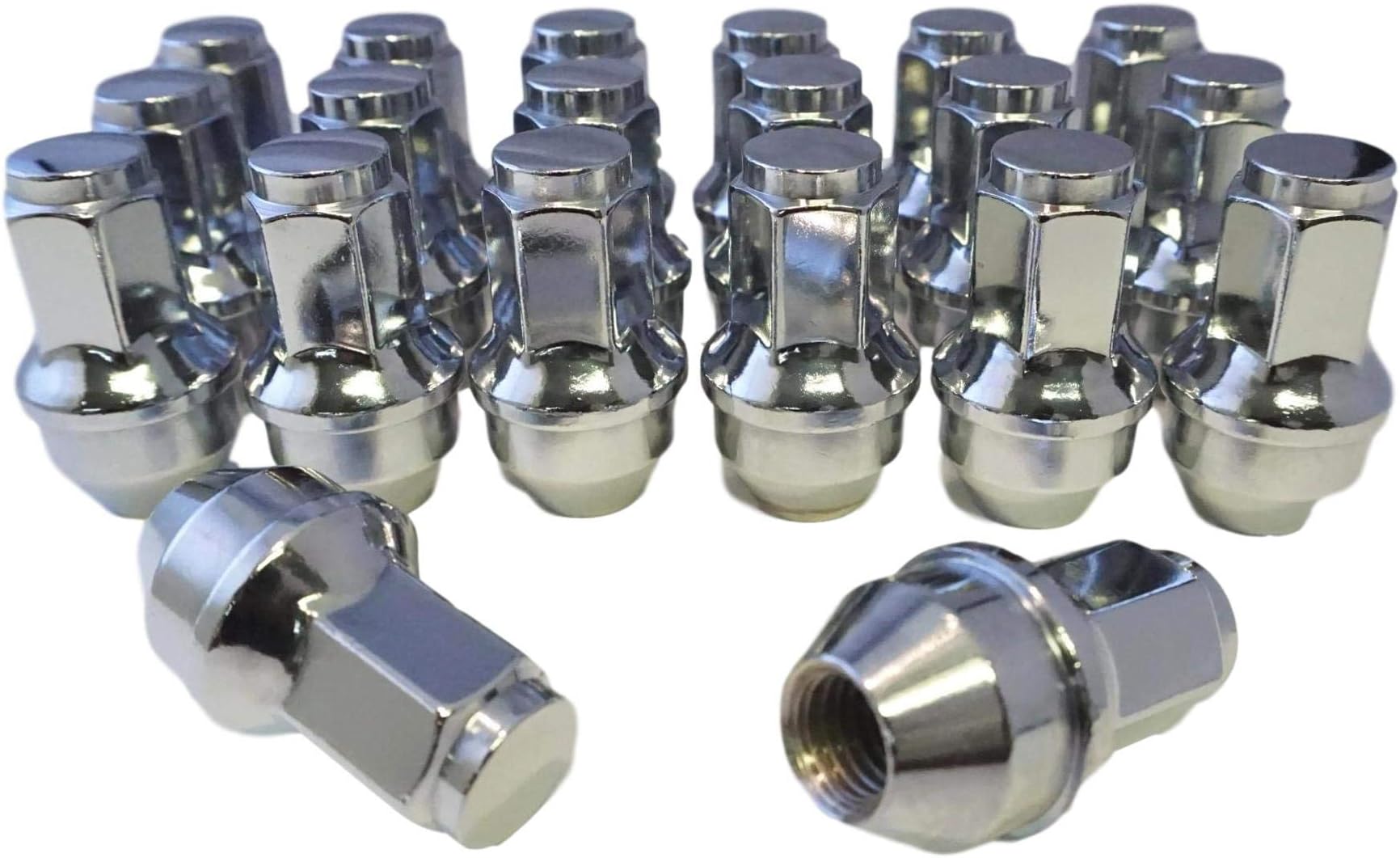 Eisen Performance Set of 24 14x2.0 One-Piece Chrome OEM Factory Style Lug Nuts for 2000-2014 Ford F-150 F150 Expedition Lincoln Navigator Factory Stock Wheels