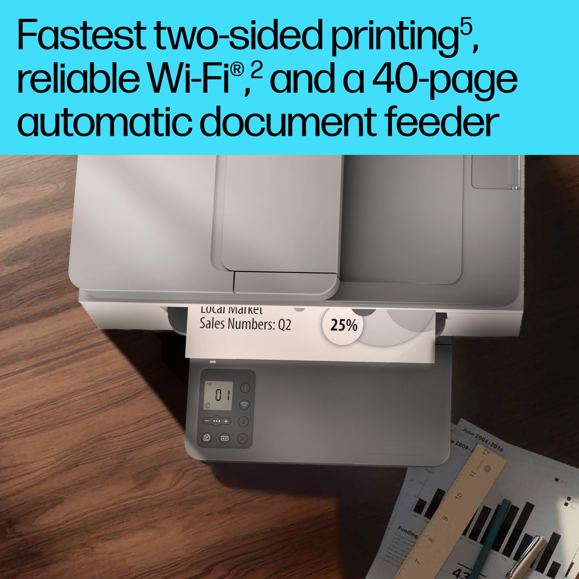 HP LaserJet MFP M234sdn 6GX00F, Impresora Láser Multifunción, Imprime, Escanea, Copia, Fast Ethernet, USB 2.0, Smart App, Panel de Control con Botones LED, Blanca y Gris