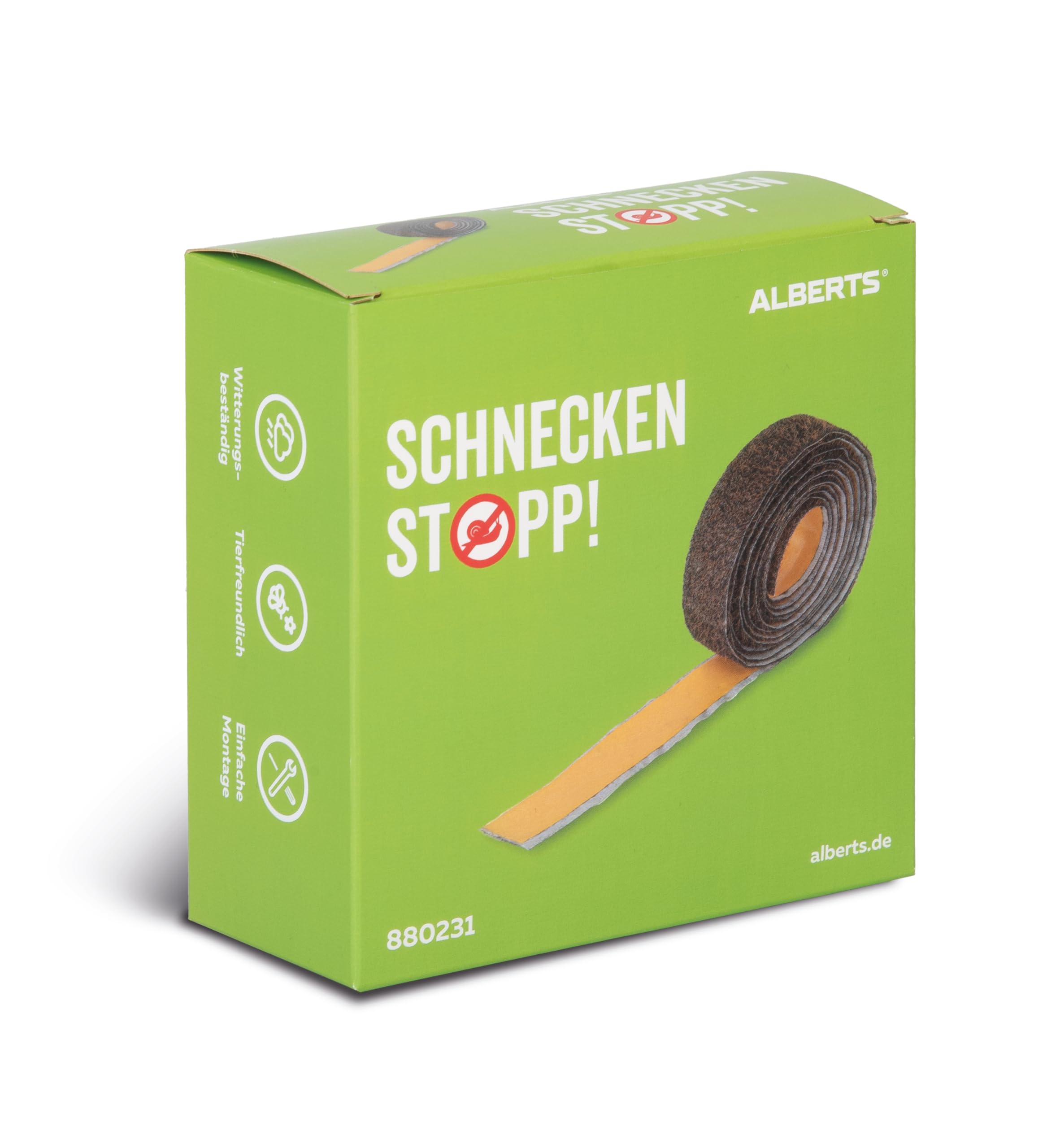 Alberts Schneckenzaun mit Erdspießen | schwarz | 6000mm x 40mm | Schneckenstopp | Schneckenabwehr für Topfpflanzen und Hochbeete | Schneckenschutz | Schneckenstopp Rasenkante