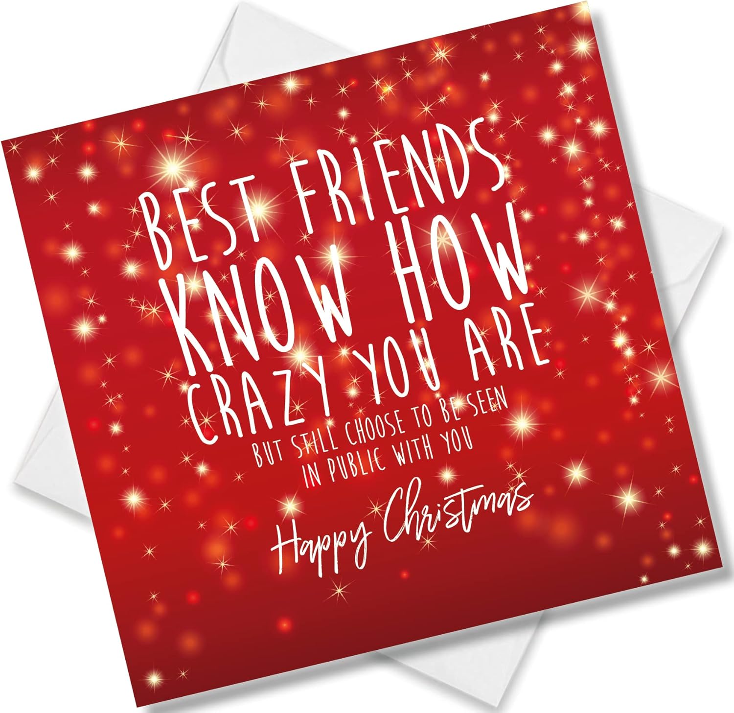 Punkcards Christmas Card for friends 'Best Friends Know How Crazy