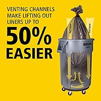 Vista 3 de Rubbermaid Commercial Products BRUTE Heavy-Duty Round Trash/Garbage Can, 10-Gallon, Yellow, Outdoor Waste Container for