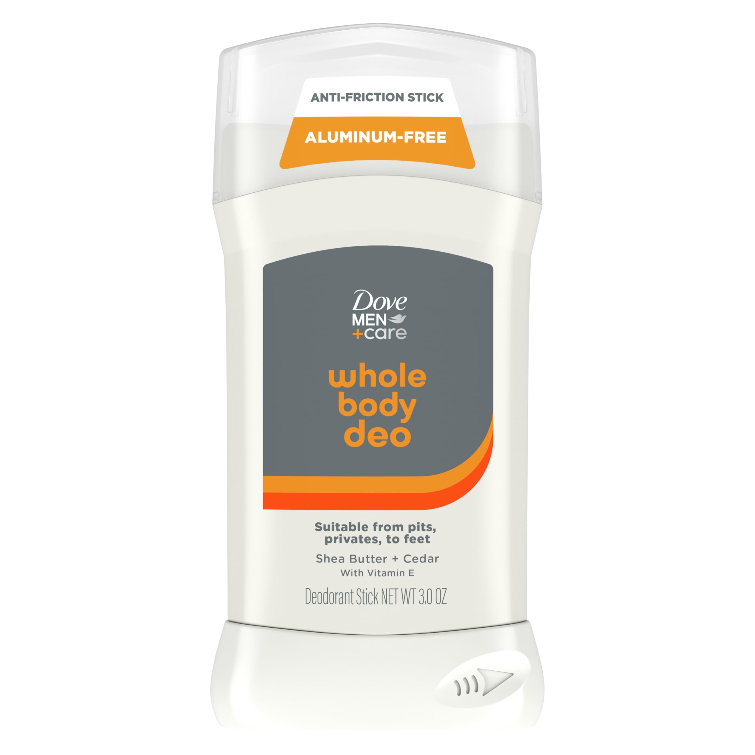 DOVE MEN CARE Whole Body Deodorant Shea Butter Cedar For 72H Odor Protection from pits privates to feet