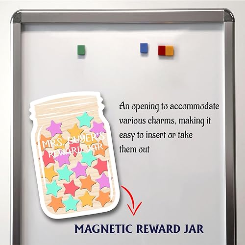 Miniatura 9 de Tarro de recompensa magnético personalizado para tablero del aula, tarro de recompensa para niños, sistema de recompensa de tarro de estrella, tarro
