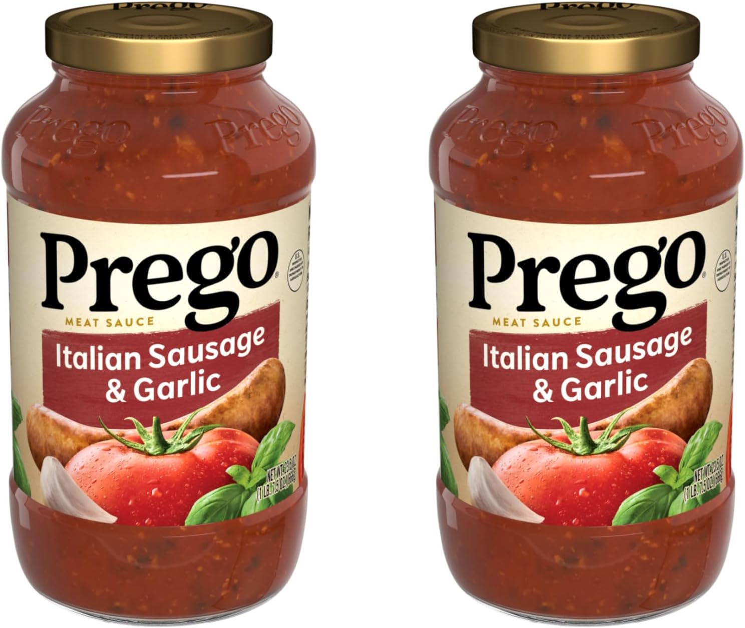 Italian Sausage and Garlic Meat Sauce, 23.5 OZ Jar (Pack of 2)
