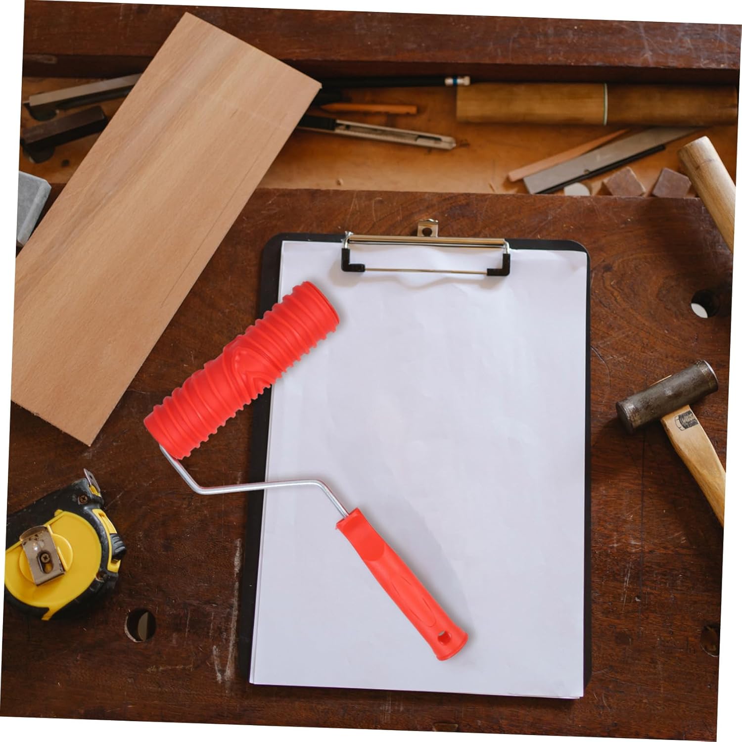 VILLCASE 5 Sets Wood Grain Roller Tool Set Multi Function Paint Tool for Textured Patterns for Home Decor and DIY Projects Durable Construction for Realistic Wood Grain Effects