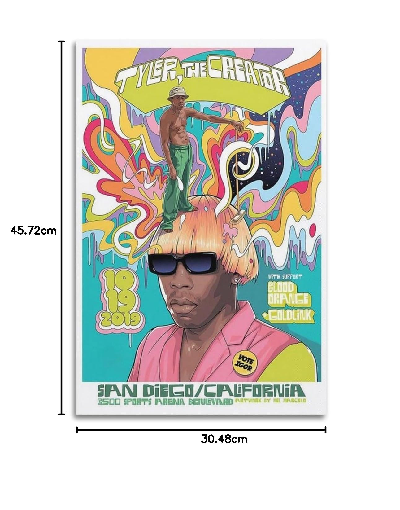 Tyler the creator ポスター Tyler, The Creator - Póster de lona, pósteres de lona, cubierta de