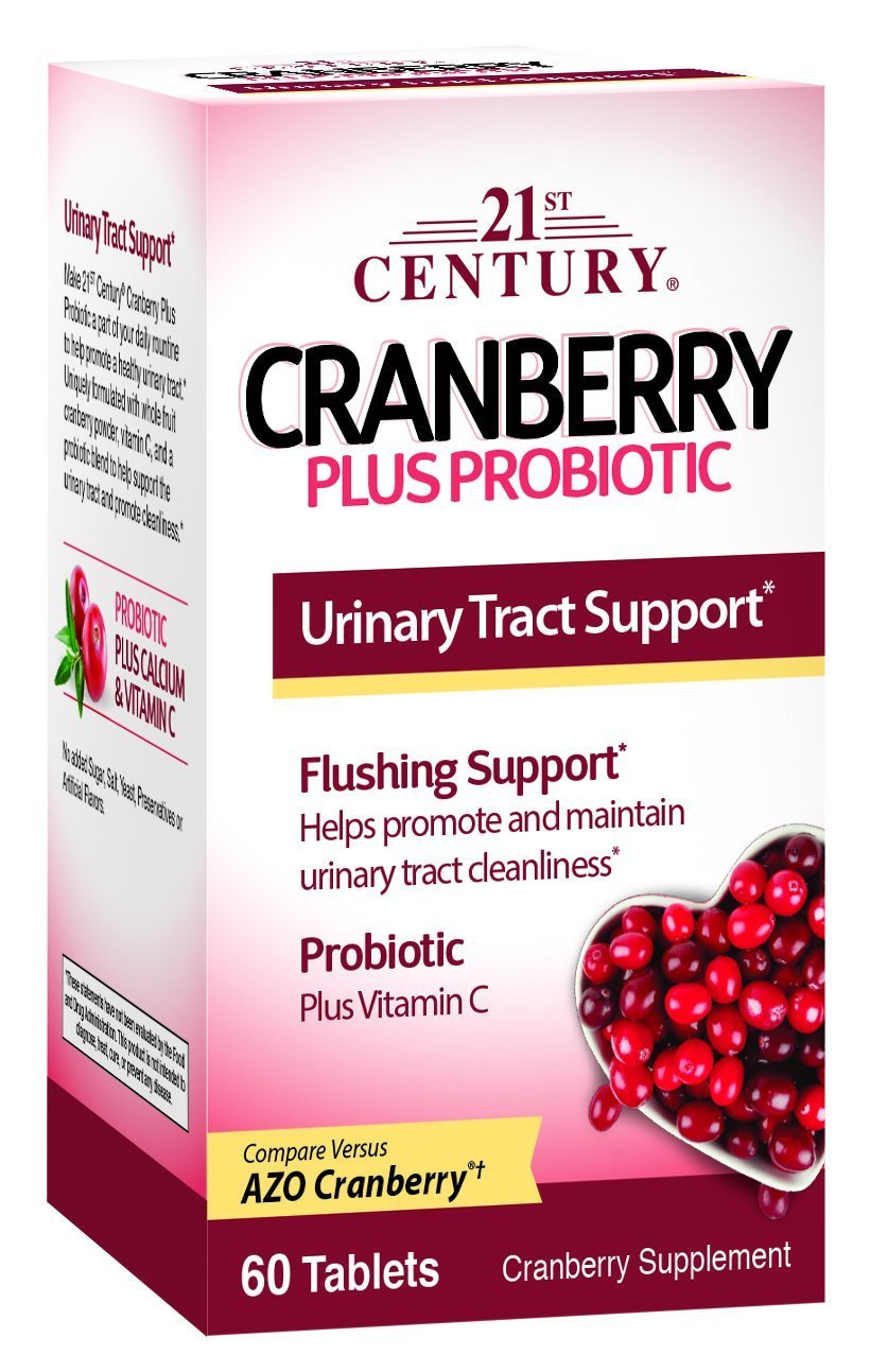 21st CenturyCranberry + Probiotics 60 Tablets Package design may vary