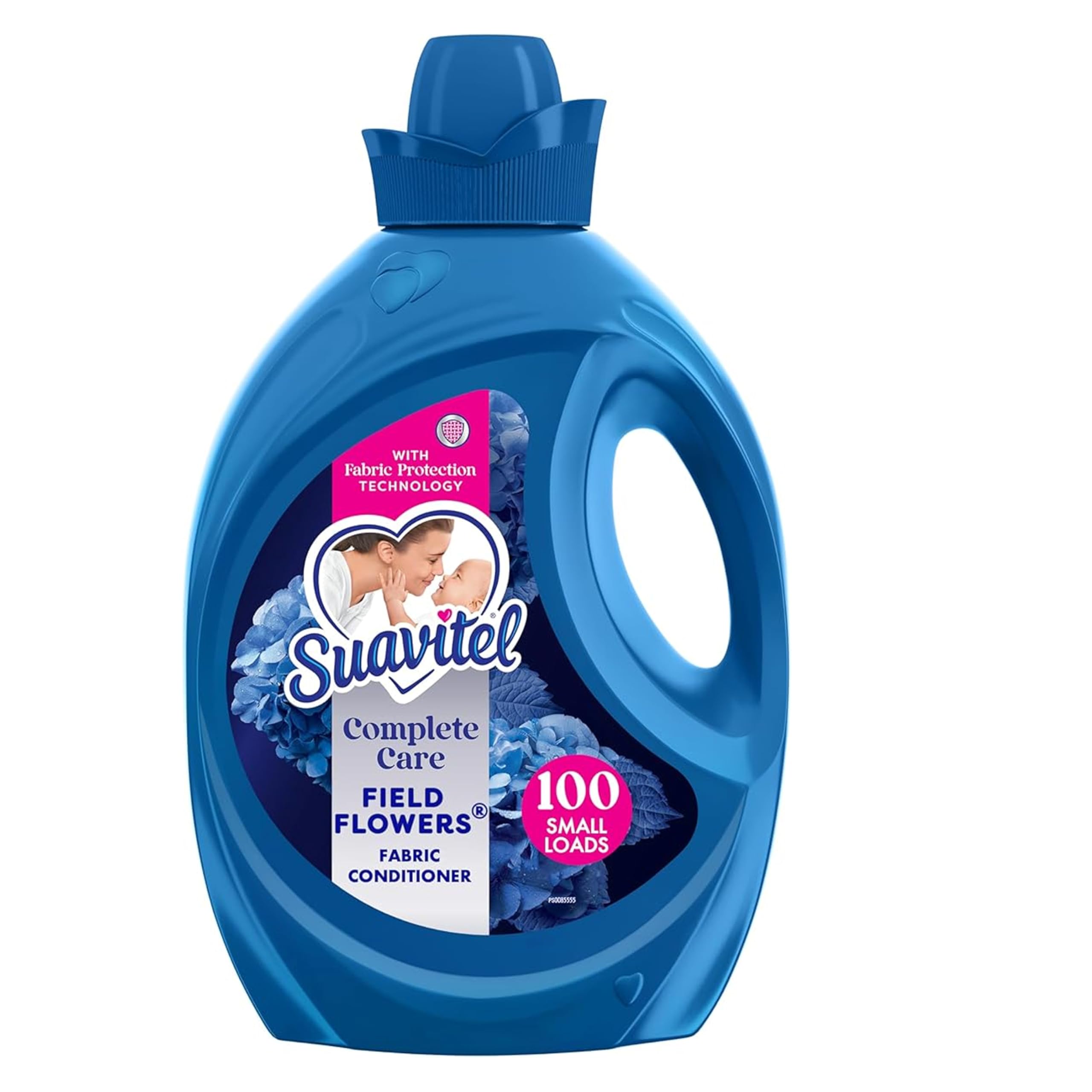 Suavitel Suavizante líquido completo, acondicionador de tela, compatible con HE, 100 cargas pequeñas, aroma de flores de campo, botella de 100 onzas líquidas