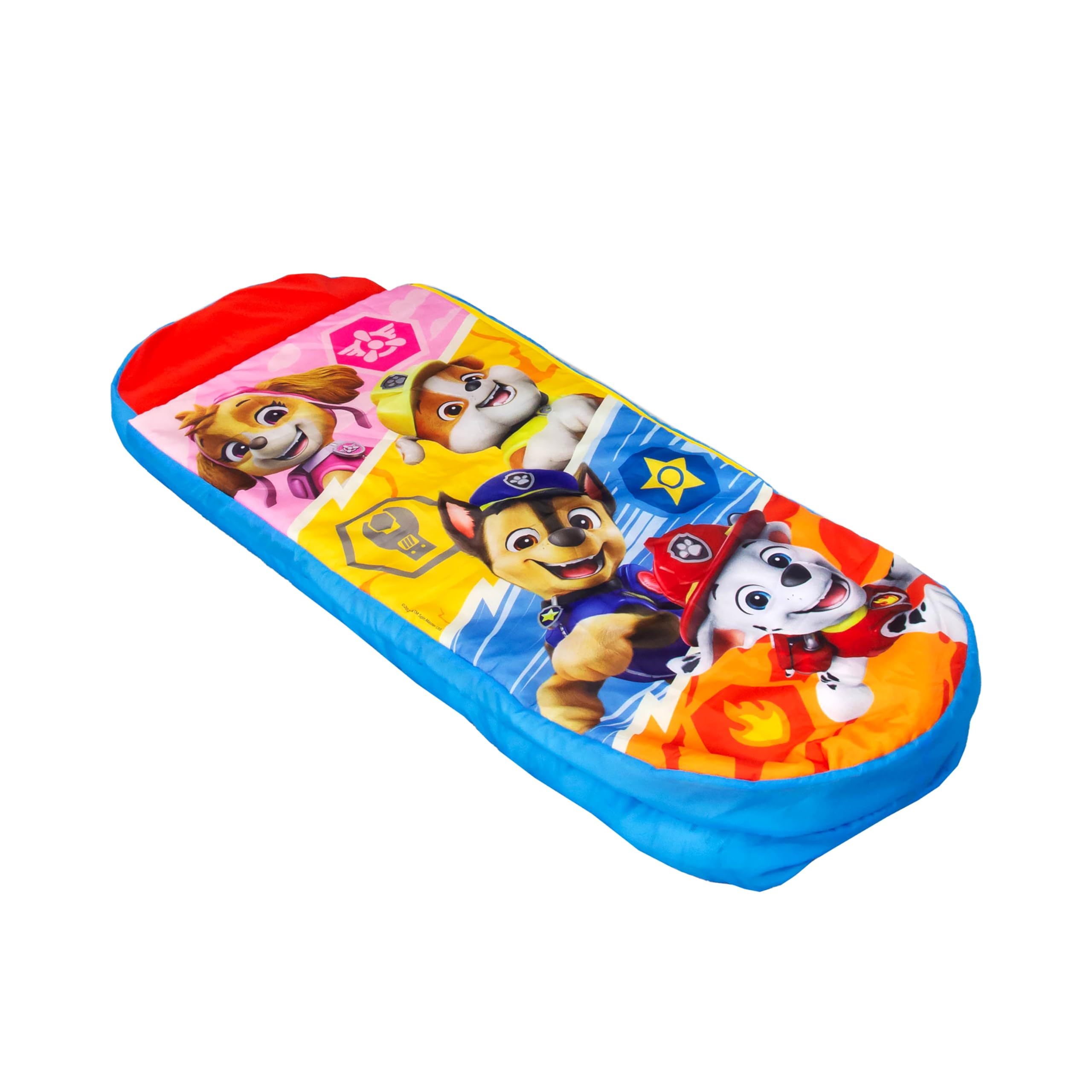 Character World Paw Patrol ReadyBed Kids Inflatable Air Bed and Sleeping Bag with Pump | Skye, Marshall, Rubble and Chase Design | Travel Mattress for Sleepovers and Camping or Home Use