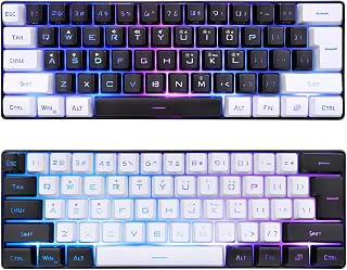LICAEVEY Mini RGB Keyboard, LED Backlight Mechanical Feeling Wired Gaming Keyboard with Multiple RGB Lighting and Stand, E... Price In India