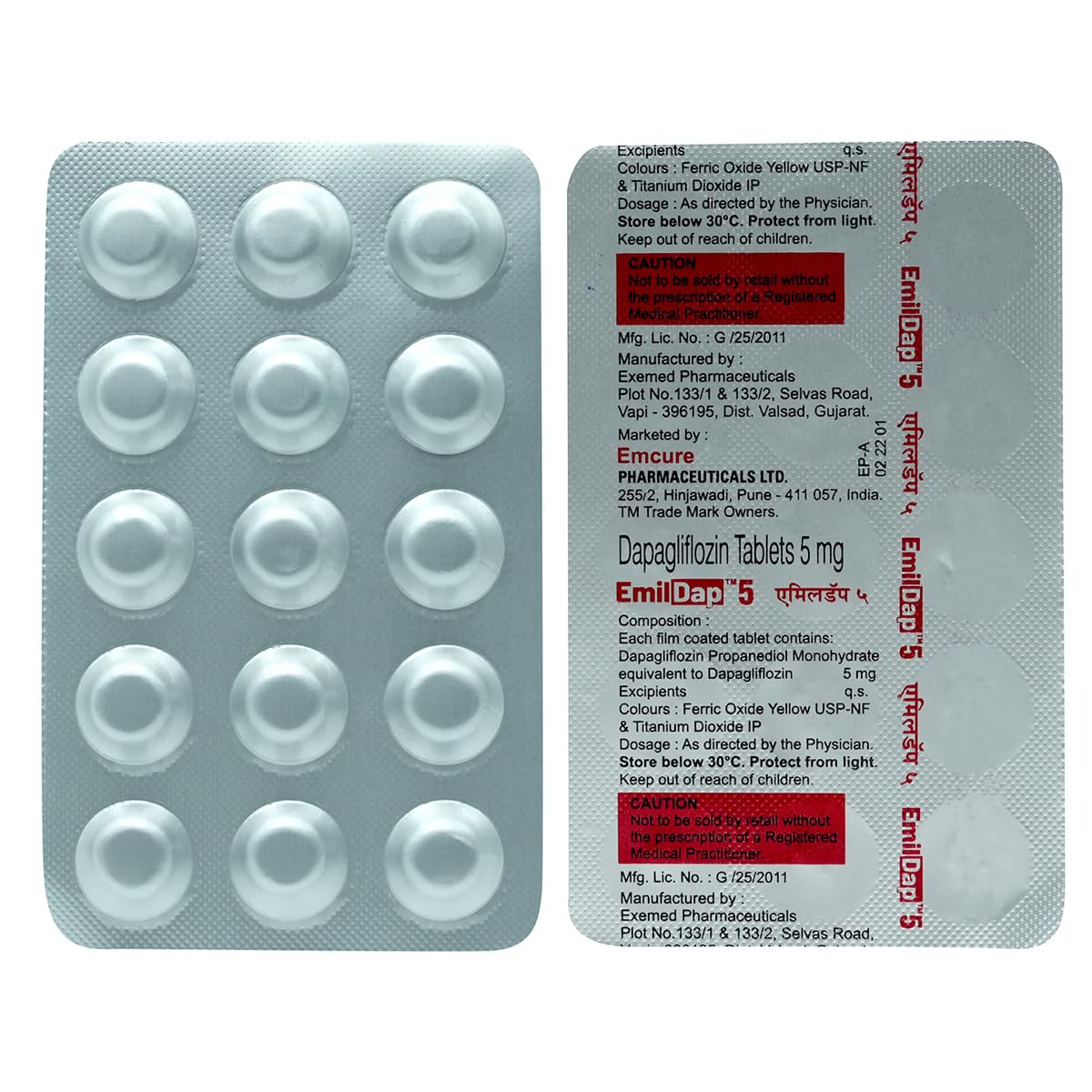 Emildap 5 - Strip of 15 Tablets