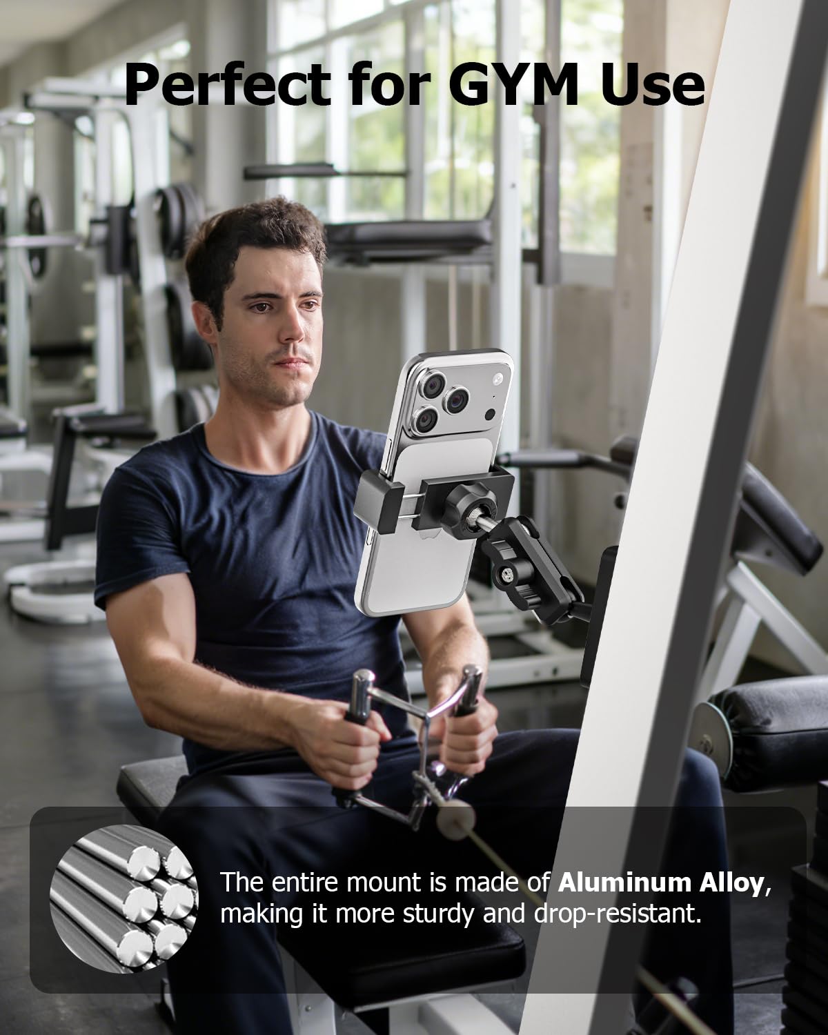 Soporte Magnético Móvil para Gimnasio, Frigorifico, Carretilla Elevadora | Soporte Móvil Iman Tractor para Todos los Teléfonos: iPhone 17 16 Pro Max, Android