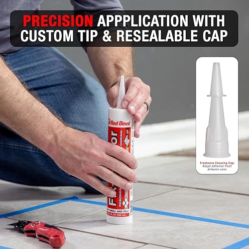 Miniatura 5 de Fix-A-Floor - Adhesivo de reparación de azulejos sueltos original para todos los azulejos, cerámica, mármol, piedra y madera. Punta personalizada