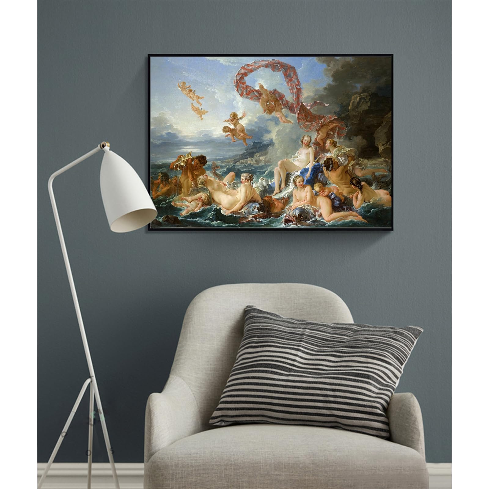 Wandbild „Der Aufgang Der Sonne“ Von François Boucher – 40x50 Cm Mit Schwarzem Rahmen, Fertig Zum Aufhängen