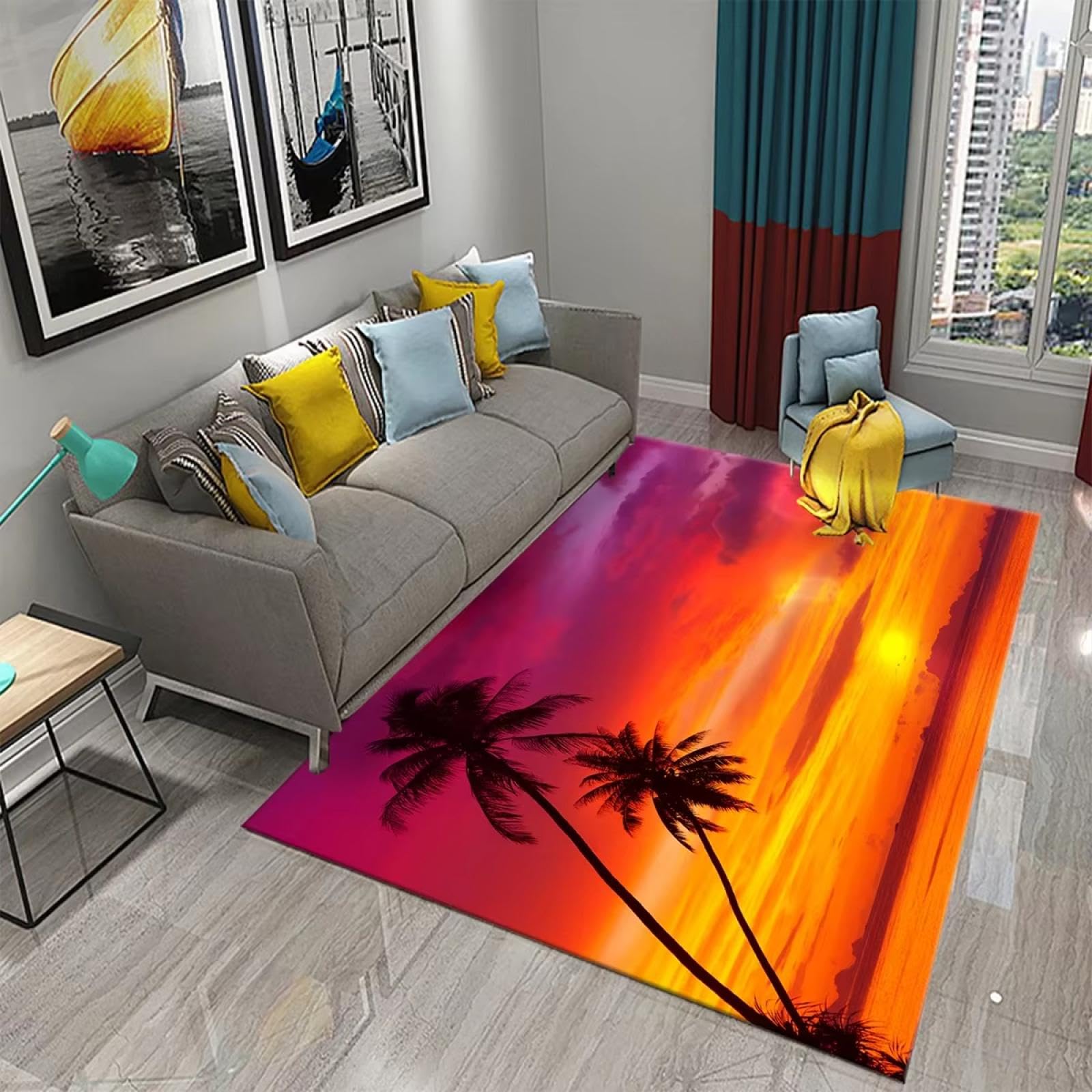 Tapis rouge de lueur de soirée 80x120cm pour canapé de salon